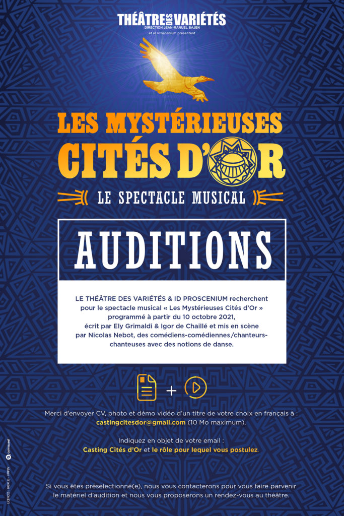Auditions Les Mystérieuses Cités d'Or
